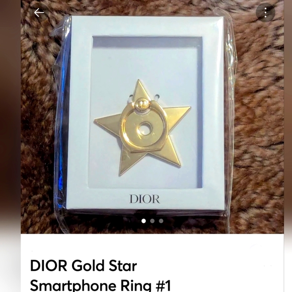 Dior Gold Star Smartphone Ring - Picture 1 of 1